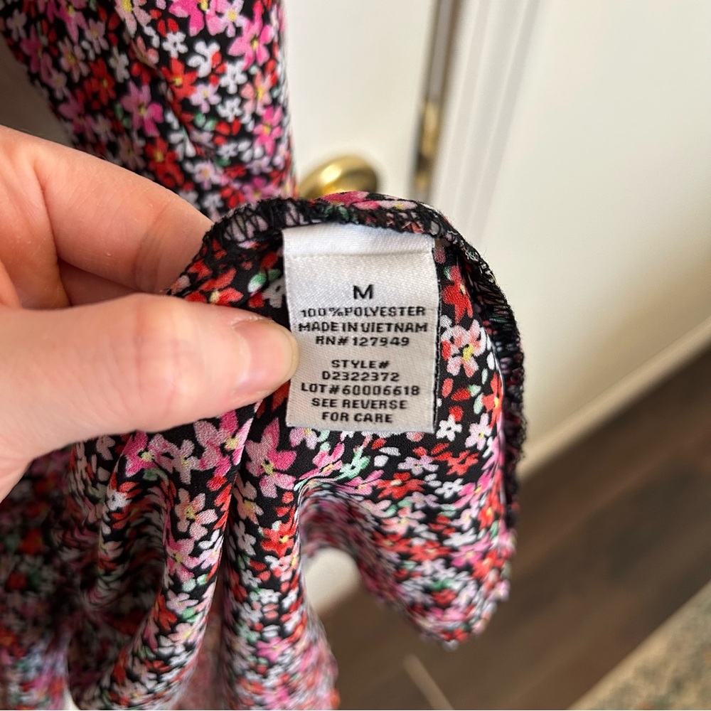 Ditsy Floral Cottagecore Flowy Boho Mid-Length Dress - Size M - Picture 4 of 9